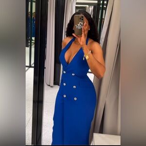 Zara blue midi dress